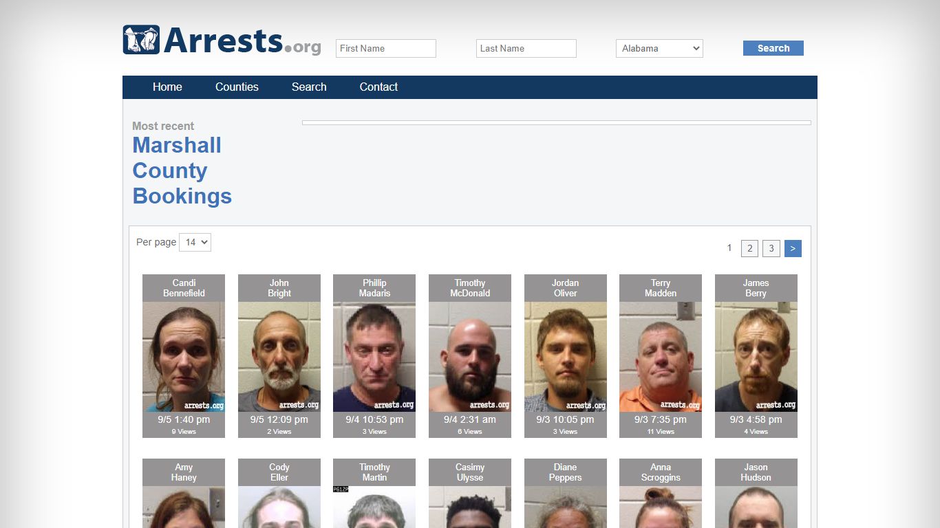 Marshall County Arrests and Inmate Search